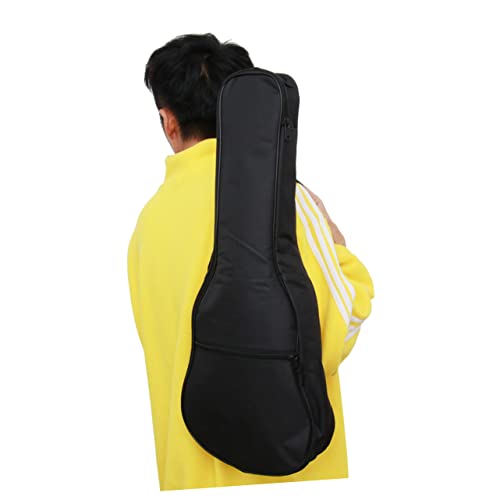 HANABASS Guitar Bag 23 Inch Folk Ukulele Case Cotton Soft Guitar Case Anti-water Black Side Straps
