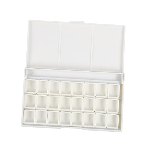 DOITOOL Empty Watercolor Pigment Box Storage for Watercolor Paints Easy to Clean Art Supplies and Pigment Tray for Artists and Beginners