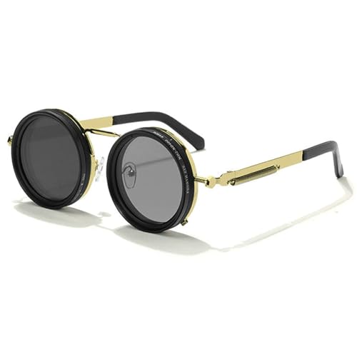 Image of willochra 1-9 Adjustable Sunglasses Moonglass-Nd Filter Lenses Adjustable Tint Rounded Polarized Eyewear for Men
