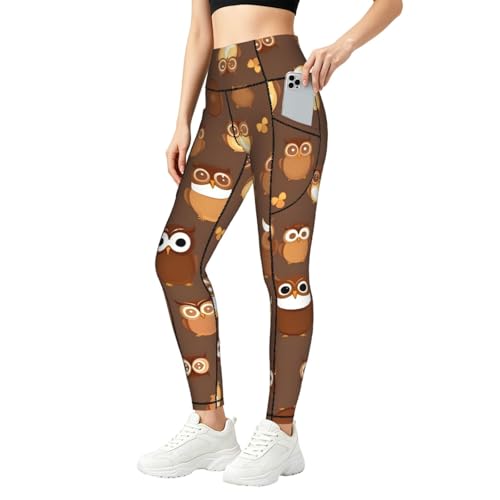 Leggings de yoga anti-deslizamiento con control de abdomen y bolsillos elásticos