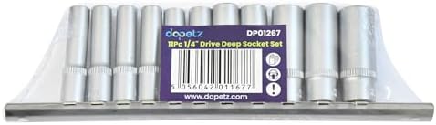 Draper 1/4" Sq. Dr. Metric Socket Set On Metal Rail 13 Piece 16487 - View #12