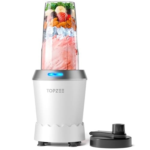 1000W Blender, Bullet Blender for Smoothies, Dishwasher Safe with 24oz Easy Go Cups(White)