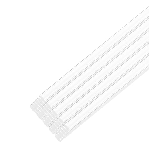 Image of MECCANIXITY 30pcs Acrylic Round Rods 3 /16 inch x 8 inch Clear Acrylic Dowel Rods Sticks Plastic Sticks Strip for DIY Crafts Lighting Gardening Decoration - 5mm x 200mm