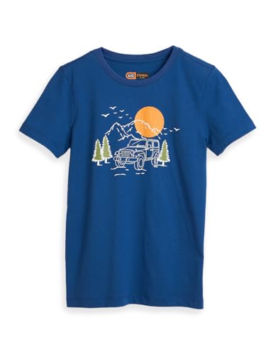 Image of Amazon Brand - Symbol Boys 100% Cotton Graphic Printed Half Sleeves T-Shirt | Age 6-14 Years