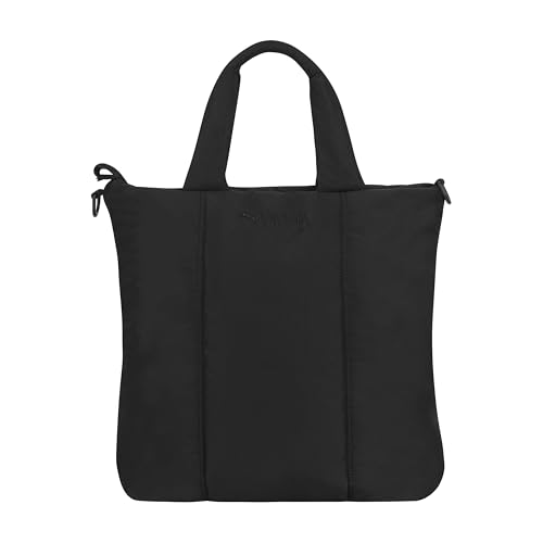 PUMA Bolsa feminina acolchoada, Preto tradicional, Bolsa acolchoada