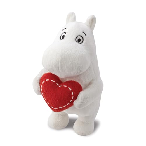AURORA, 61554, Moomin Standing with Heart 6.5In, Soft Toy, White, 6. 5In - Image 2