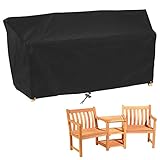 SCHLEUDER Schutzhülle Gartenstühle, Storm Black Conversation Sitzbezug, 420D Oxford-Tuch Abdeckung für Gartenstühle, Bezug Wasserdicht, Winterfest, UV-Beständig, Gartenstuhl Schutzhülle