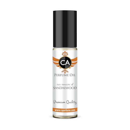 CA Perfume Impression of Sandalwood Unisex Fragrance Oil Woody Aromatic Scent Long Lasting Perfumes for Women &amp; Men Travel Size TSA Ready Mini Parfum Body Oil Roll-on 0.33 Fl Oz 10ml