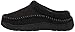 Dearfoams Men's Thompson Cozy Memory Foam Indoor Outdoor Clog House Slipper, Black, X-Large