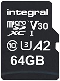 Integral 64GB Micro SD Card 4K Video Read Speed 180MB/s and Write Speed 45MB/s MicroSDXC A2 C10 U3 UHS-I 180-V30 Our Fastest Ever High Speed Micro SD Memory Card