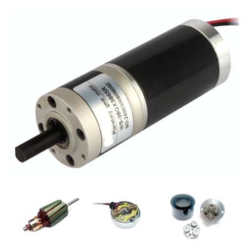 Moteur CC planétaire 24V 38mm résistant aux vibrations avec support de fixation - 4