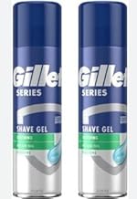 2 x 200ml Men Shaving Gel Aloe Vera Sensitive Skin Face Fresh Scent