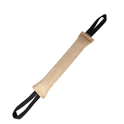 Dingo Gear Beisswurst aus Jute mit Zwei Halter 40 cm x 6 cm IGP IPO Training Hundespielzeug Apporte S00148