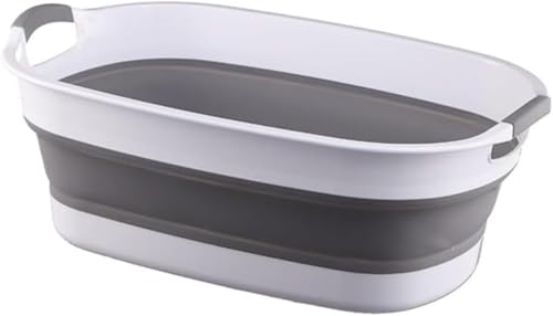 WOLKKAM 排水プラグ付きの折りたたみ式ペット用バスタブ、バスルーム洗浄用、ポータブル、屋内と屋外の両方での使用に適しており、多機能で安全な素材で作られています。 (S,ブラック)