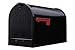 Gibraltar Mailboxes Stanley Extra-Large Capacity Galvanized Steel Black, Post-Mount Mailbox, ST200B00