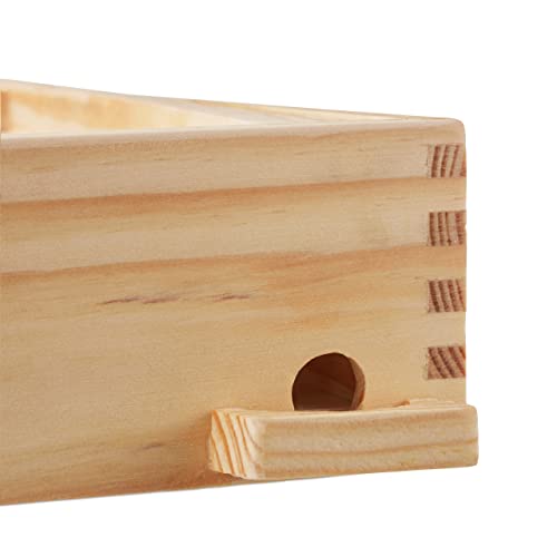 Relaxdays Holz Labyrinth Spiel, mit 2 Kugeln, Geschicklichkeitsspiel, Balancespiel, ab 3 Jahren, Brettspiel XL, Natur – Bild 7