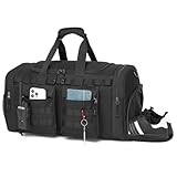 Tactical Gym Bag for Men,Carry On Duffel Bag with Shoe Compartment Gym Duffle Bags for Travel Military Duffle Bags with Molle System for Weekend Overnight Bag(Tactical Style)