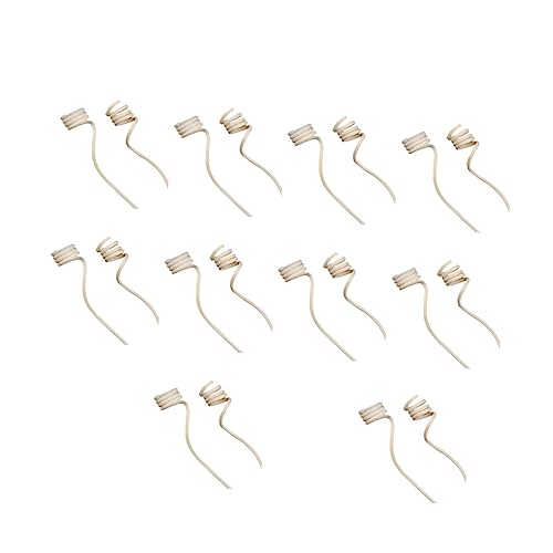 Zerodeko 20pcs Spiral Rattan Diffuser Sticks Natural Fragrance Replacement for Diffusers Lightweight Porous Design for Home Office Weddings Light Yellow