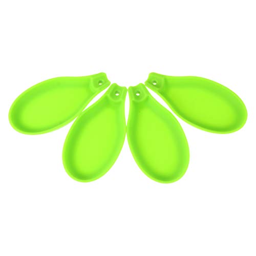 Hemoton 4pcs Spoon Holders Practical Saucer Plates for Utensil Organization - to Clean for Kitchen Counter and Cooking Space