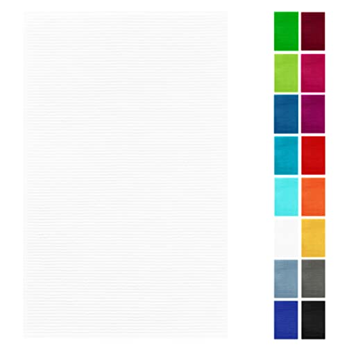 Lashuma Badematte 50 x 80 cm Weiß Linz, weicher Badvorleger aus 100% Baumwolle