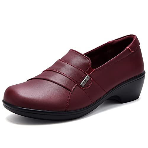 Image of UZB Loafers for Women Dress Shoes Low Heel Slip On Shoes Casual Work Office Dressy Shoes
