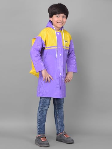 Image of Dollar Rainguard Kids' Full Sleeve Solid Long Raincoat With Adjustable Hood and Pocket