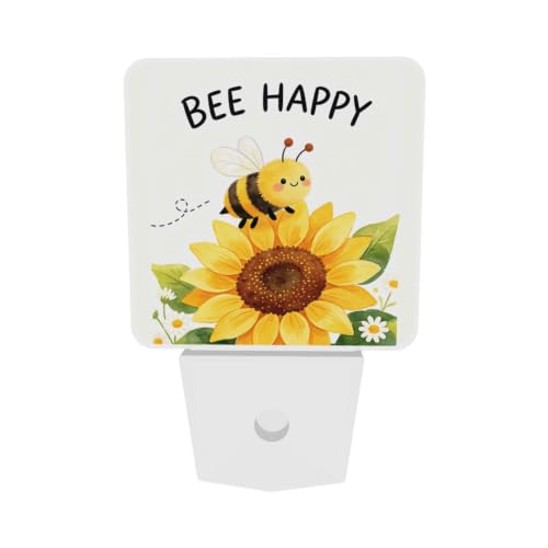 Image of Sunflowers Happy Spring LED Plug-in Night Lamp Set of 2 for Corridors