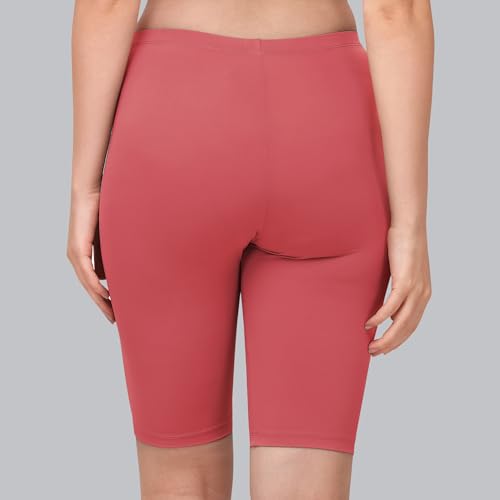 Image of SOIE Women's Mid Rise Soft Polyamide Spandex Knee Length Cycling Shorts