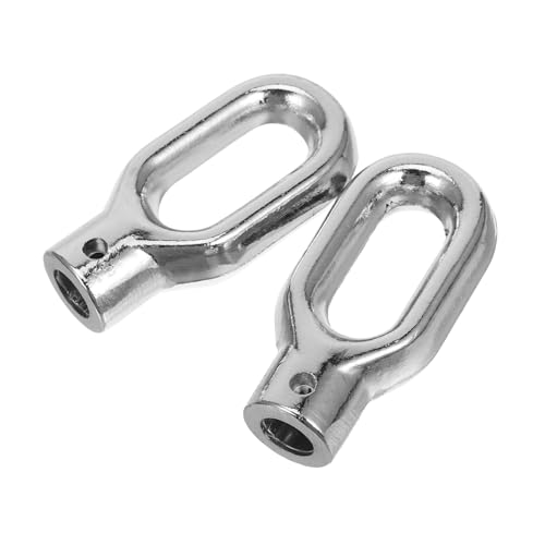 Angoily 2 Stück Einziehbare Markisenhaken Silberne Aufhängeringe für Outdoor Sonnenschutz Einfache Montage Kompatibel mit Verschiedenen Mechanismen Praktisches Zubehör für Flexible