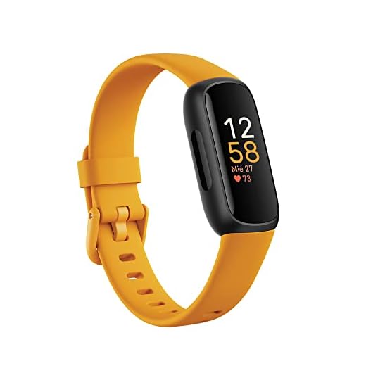 Fitbit - smartwatch y pulseras fitness 12 Fitbit Inspire 3, la pulsera de salud y actividad física con hasta 10 días de batería y compatible con Android e iOS, Amarillo ocre