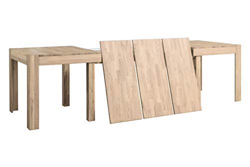 Nordic Story Mesa De Comedor Extensible Xl 160-280 Cm De Madera Maciza Roble, Ideal Para Cocina Salon, Muebles Estilo Rustico Nordico Color Roble Nordic Story Mesa De Comedor Extensible Xl 160-280 Cm De Madera Maciza Roble, Ideal Para Cocina Salon, Muebles Estilo Rustico Nordico Color Roble