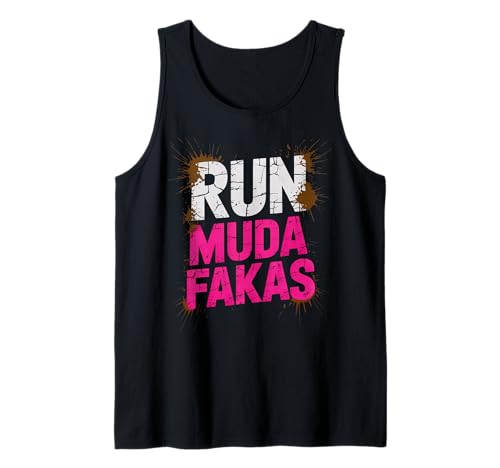 Run Mudda Fakas Funny Mud Girl Running Tank Top