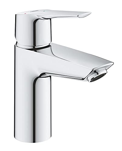 GROHE QUICKFIX Start Robinet de salle de bains lavabo, mousseur économie d'eau, sans tirette, bonde clic clac incluse, installation et nettoyage facile, taille S, chromé, 23551002 (Import Allemagne)