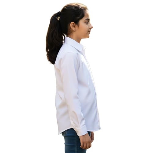Image of White Shirt Full Sleeve | Girls | School Uniform