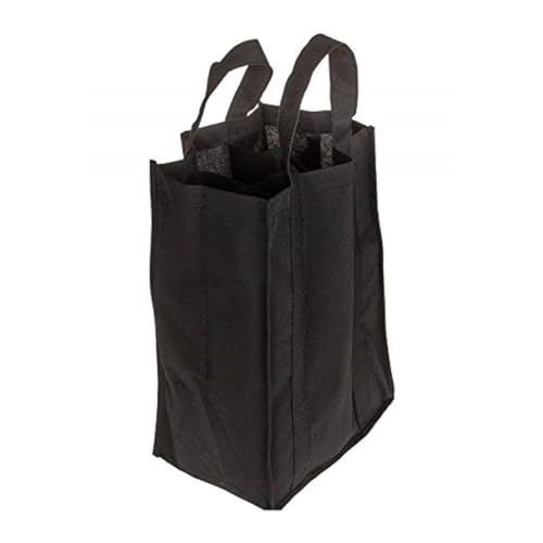 ReWu Flaschentasche für 6 Flaschen bis zu 1,5 Liter Flaschenkorb Wiederverwendbar Bottle Bag Tragetasche mit Trennwänden Aufbewahrungstasche Flaschenträger Kunststoff 28 x 17 cm