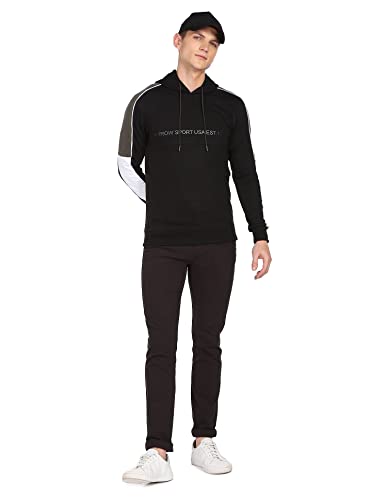 Image of Arrow Men's Cotton Hooded Neck Sweatshirt