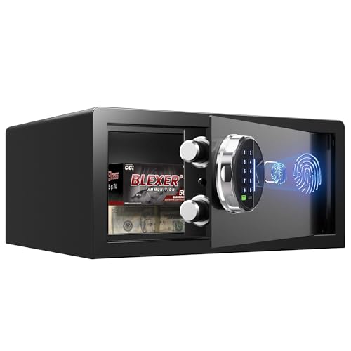 Grimtron Biometric Safe Box - (1.13 cu. ft.) Fingerprint...