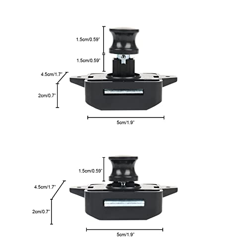 Serrure de meuble sans clé à bouton poussoir rétractable en lot de 5 - 6