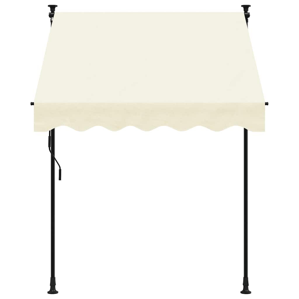 Chowany baldachim kremowy 150x150 cm Stal