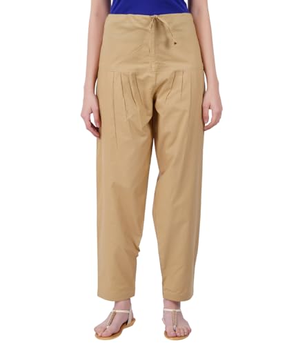 Image of Happy Bunny Salwar Pant - Modern Style Pure Cotton for Women - Ethnic Semi Patiala Trouser - Office,Home - All Day Comfort Wear with Drawstring