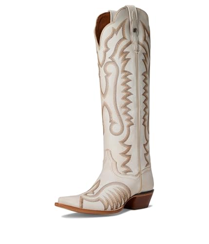 Dan Post Boots Womens Josie Embroidered Snip Toe Zippered Casual Boots Mid Calf Low Heel 1-2" - White - Size 10 M - image 8