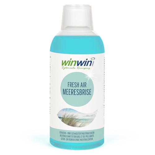 winwinCLEAN Raumluftdeo Meeresbrise I Luftreinigungs-Konzentrat I Für Luftreiniger AIR Purifier & Raumluftreiniger mit Wasserfilter I Entfernt Pollen Staub Tierhaare Schimmel etc I 0 5L