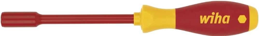 WIHA SoftFinish Electric 1000V Insulated Hex Nut Screwdriver, 8 mm Size