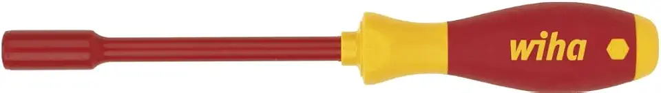 WIHA SoftFinish Electric 1000V Insulated Hex Nut Screwdriver, 8 mm Size