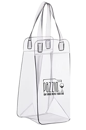 Bolsa PVC Transparente para gelo e 1 garrafa 11X34X11cm