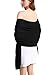 Yetoun Women Shawl Wraps for Evening Dresses, Wedding Shawls Chiffon Scarf Wrap Scarves (Black,79inch×19inch)
