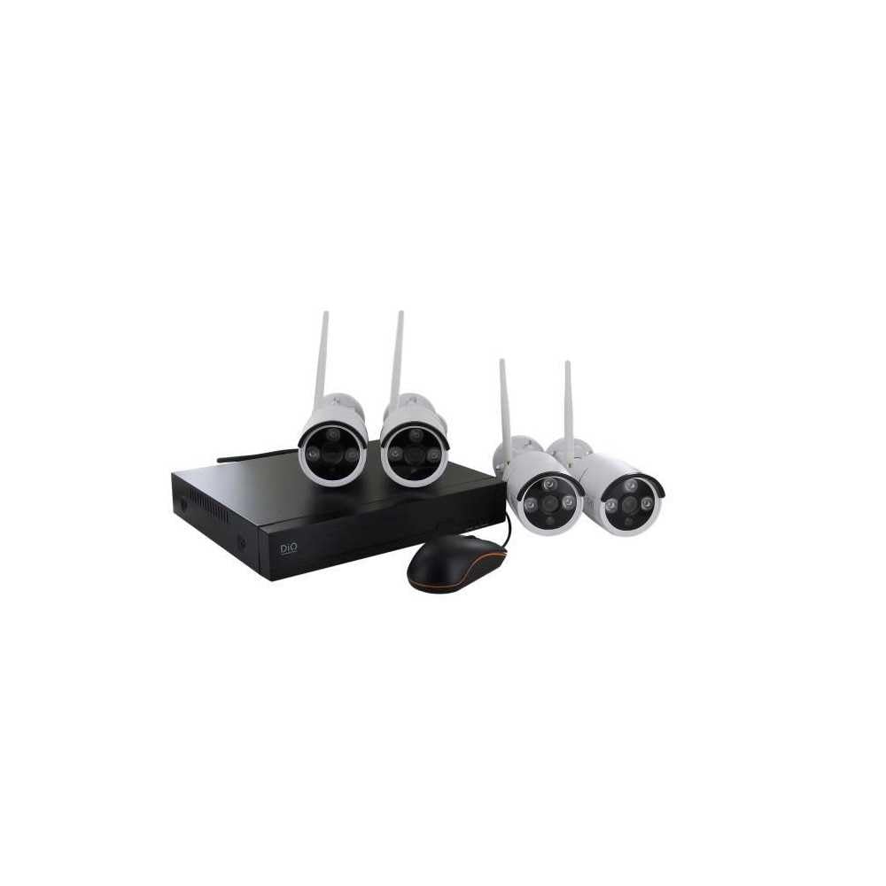 DiO Connected Home Kit NVR sans Fil 4 caméras 3MP