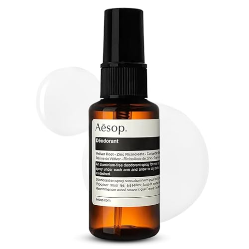 Aesop Aluminum Free Deodorant Spray for Women & Men | Vetiver Zinc and Tea Tree to Reduce Odor and Bacteria | Woody & Earthy | Vegan & Cruelty-Free | 1.7 oz