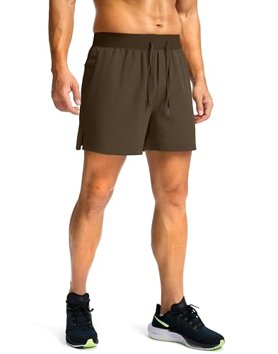 Image of Soothfeel Men's Running Shorts with Zipper Pockets 9 inch / 7 inch / 5 inch Quick Dry Eight Basketball Gym Workout Athletic Shorts