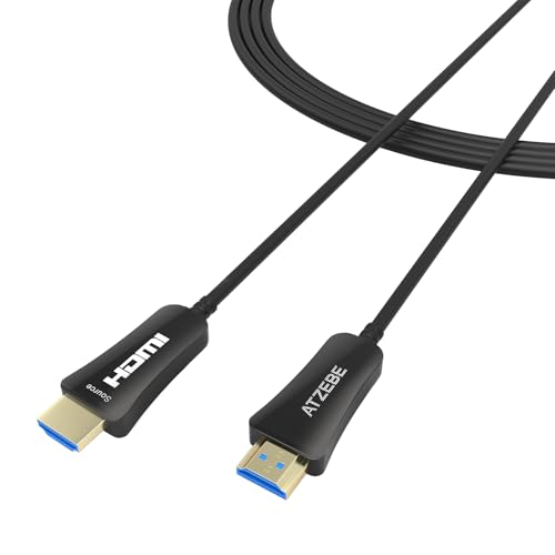 Amazon | ATZEBE 光ファイバーHDMI ケーブル 2m 4K 60Hz対応 18gbps超